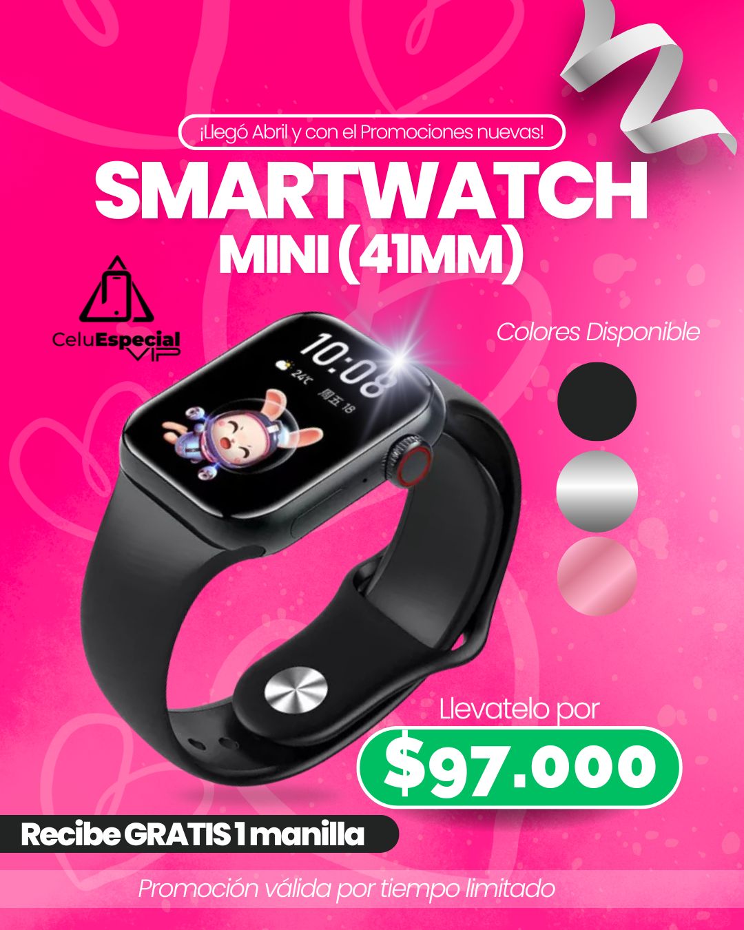 Smartwatch Mini 41MM + Manilla ¡GRATIS!