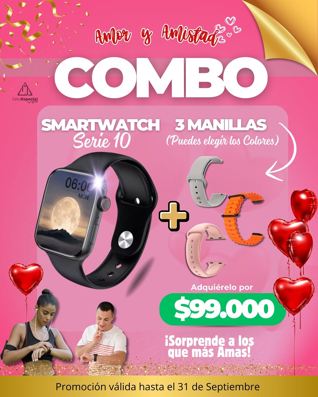 ❤️PROMO!!! Smartwatch Serie 10 + 3 Manillas Intercambiables ❤️✨