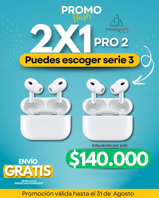 🎧 ¡2x1 Audífonos Pro 2!  PROMO FLASH 🎧