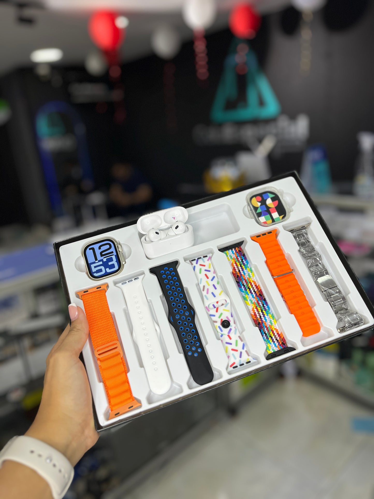 Combo Smartwatch ultra +Audífonos inalámbricos+7 Manillas+Protector