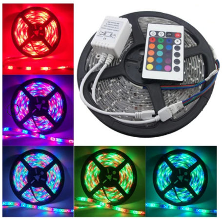 Cinta Led 5 Metros Multicolor + Control + Adaptador