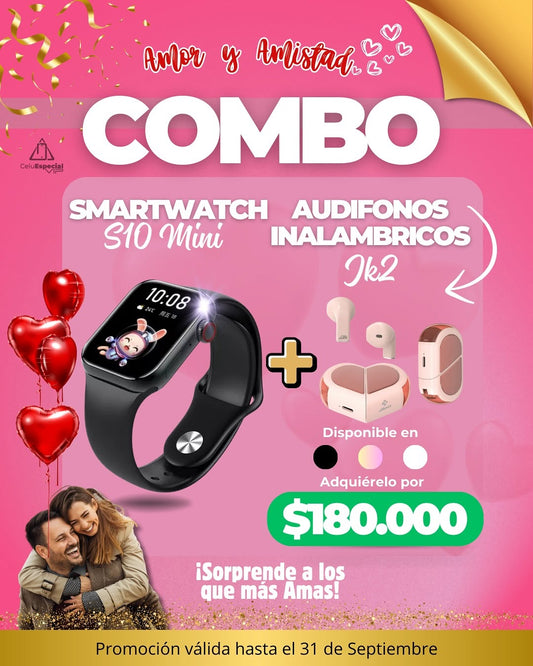 PROMO!!!  Smartwatch S10 Mini + Audífonos Inalámbricos Jk2 💖
