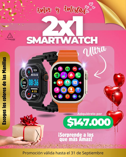 PROMO!!!  2x1 Smartwatch Ultra – Edición Amor y Amistad 💕